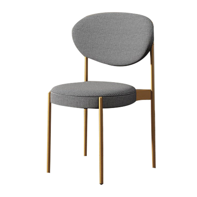 Glam Style Dining Room Chair Fabric Dining Side Chair for Indoor Black-Gold 1 Piece Clearhalo 'Dining Chairs' 'Dining Tables & Seating' 'dining_chair' 'furn' 'furn_dining_chair' 'Furniture' 'furniture_dining_chair' 'Kitchen & Dining Furniture' 5033485