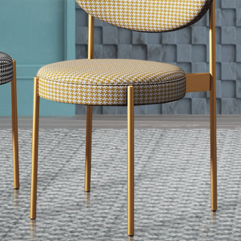 Glam Style Dining Room Chair Fabric Dining Side Chair for Indoor Clearhalo 'Dining Chairs' 'Dining Tables & Seating' 'dining_chair' 'furn' 'furn_dining_chair' 'Furniture' 'furniture_dining_chair' 'Kitchen & Dining Furniture' 5033490