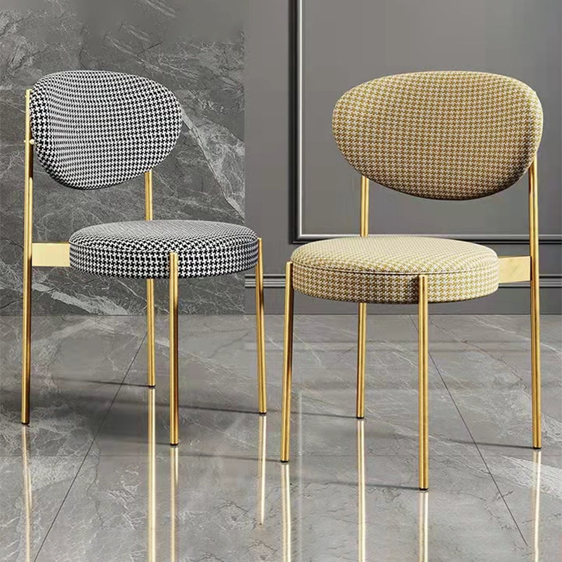 Glam Style Dining Room Chair Fabric Dining Side Chair for Indoor Clearhalo 'Dining Chairs' 'Dining Tables & Seating' 'dining_chair' 'furn' 'furn_dining_chair' 'Furniture' 'furniture_dining_chair' 'Kitchen & Dining Furniture' 5033492