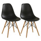 Contemporary Wood Armless Chair Kitchen Dining Room Solid Back Chair Black Set of 2 Clearhalo 'Dining Chairs' 'Dining Tables & Seating' 'dining_chair' 'Furniture' 'furniture_dining_chair' 'Kitchen & Dining Furniture' 5033497