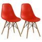 Contemporary Wood Armless Chair Kitchen Dining Room Solid Back Chair Red Set of 2 Clearhalo 'Dining Chairs' 'Dining Tables & Seating' 'dining_chair' 'Furniture' 'furniture_dining_chair' 'Kitchen & Dining Furniture' 5033502