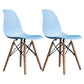 Contemporary Wood Armless Chair Kitchen Dining Room Solid Back Chair Blue Set of 2 Clearhalo 'Dining Chairs' 'Dining Tables & Seating' 'dining_chair' 'Furniture' 'furniture_dining_chair' 'Kitchen & Dining Furniture' 5033510