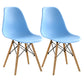 Contemporary Wood Armless Chair Kitchen Dining Room Solid Back Chair Sky Blue Set of 2 Clearhalo 'Dining Chairs' 'Dining Tables & Seating' 'dining_chair' 'Furniture' 'furniture_dining_chair' 'Kitchen & Dining Furniture' 5033512