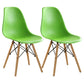 Contemporary Wood Armless Chair Kitchen Dining Room Solid Back Chair Green Set of 2 Clearhalo 'Dining Chairs' 'Dining Tables & Seating' 'dining_chair' 'Furniture' 'furniture_dining_chair' 'Kitchen & Dining Furniture' 5033515