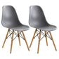 Contemporary Wood Armless Chair Kitchen Dining Room Solid Back Chair Silver Gray Set of 2 Clearhalo 'Dining Chairs' 'Dining Tables & Seating' 'dining_chair' 'Furniture' 'furniture_dining_chair' 'Kitchen & Dining Furniture' 5033524