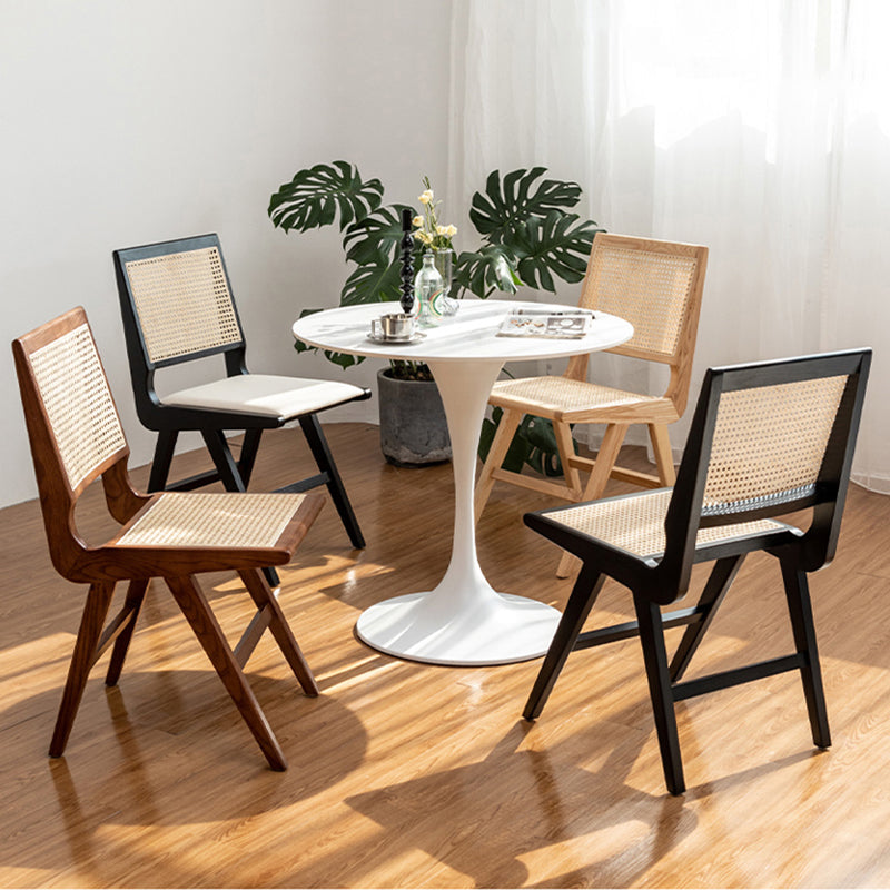 Modern Style Side Chair Open Back Solid Wood Dining Chair for Home Clearhalo 'Dining Chairs' 'Dining Tables & Seating' 'dining_chair' 'furn' 'furn_dining_chair' 'Furniture' 'furniture_dining_chair' 'Kitchen & Dining Furniture' 5033532