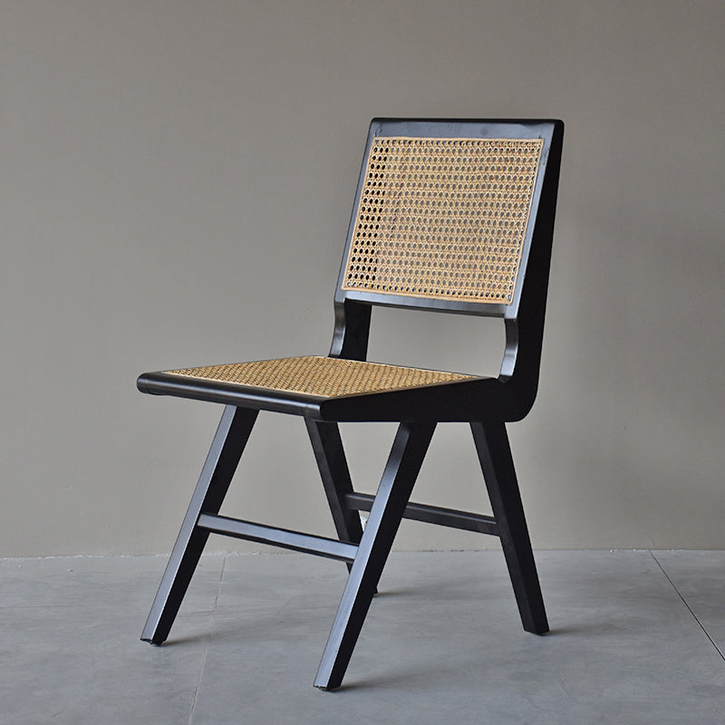 Modern Style Side Chair Open Back Solid Wood Dining Chair for Home Black Non-Upholstered Chair(s) 1 Piece Clearhalo 'Dining Chairs' 'Dining Tables & Seating' 'dining_chair' 'furn' 'furn_dining_chair' 'Furniture' 'furniture_dining_chair' 'Kitchen & Dining Furniture' 5033547