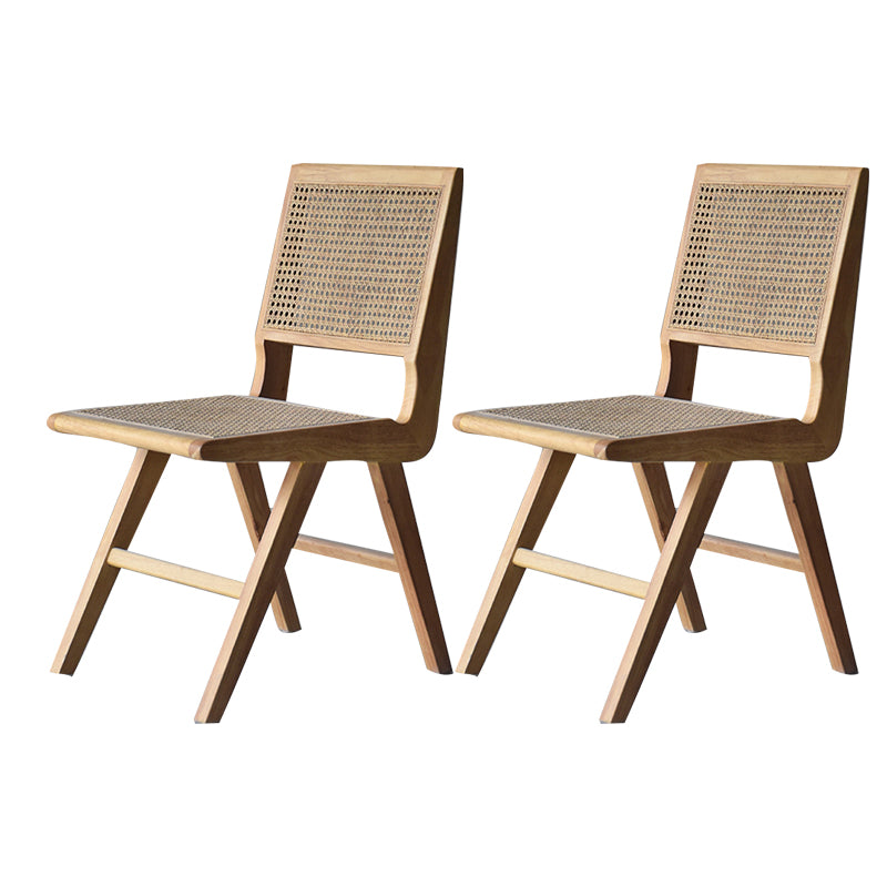 Modern Style Side Chair Open Back Solid Wood Dining Chair for Home Natural Non-Upholstered Chair(s) 2 Piece Set Clearhalo 'Dining Chairs' 'Dining Tables & Seating' 'dining_chair' 'furn' 'furn_dining_chair' 'Furniture' 'furniture_dining_chair' 'Kitchen & Dining Furniture' 5033552