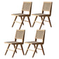Modern Style Side Chair Open Back Solid Wood Dining Chair for Home Natural Non-Upholstered Chair(s) 4 Piece Set Clearhalo 'Dining Chairs' 'Dining Tables & Seating' 'dining_chair' 'furn' 'furn_dining_chair' 'Furniture' 'furniture_dining_chair' 'Kitchen & Dining Furniture' 5033553