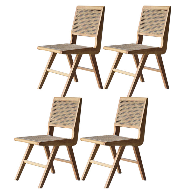 Modern Style Side Chair Open Back Solid Wood Dining Chair for Home Natural Non-Upholstered Chair(s) 4 Piece Set Clearhalo 'Dining Chairs' 'Dining Tables & Seating' 'dining_chair' 'furn' 'furn_dining_chair' 'Furniture' 'furniture_dining_chair' 'Kitchen & Dining Furniture' 5033553
