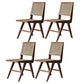 Modern Style Side Chair Open Back Solid Wood Dining Chair for Home Walnut Non-Upholstered Chair(s) 4 Piece Set Clearhalo 'Dining Chairs' 'Dining Tables & Seating' 'dining_chair' 'furn' 'furn_dining_chair' 'Furniture' 'furniture_dining_chair' 'Kitchen & Dining Furniture' 5033556