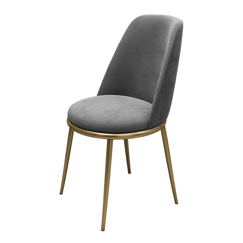 Glam Style Dining Room Chair Upholstered Dining Chair for Indoor Grey 1 Piece Clearhalo 'Dining Chairs' 'Dining Tables & Seating' 'dining_chair' 'furn' 'furn_dining_chair' 'Furniture' 'furniture_dining_chair' 'Kitchen & Dining Furniture' 5033559