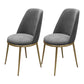 Glam Style Dining Room Chair Upholstered Dining Chair for Indoor Grey 2 Piece Set Clearhalo 'Dining Chairs' 'Dining Tables & Seating' 'dining_chair' 'furn' 'furn_dining_chair' 'Furniture' 'furniture_dining_chair' 'Kitchen & Dining Furniture' 5033560