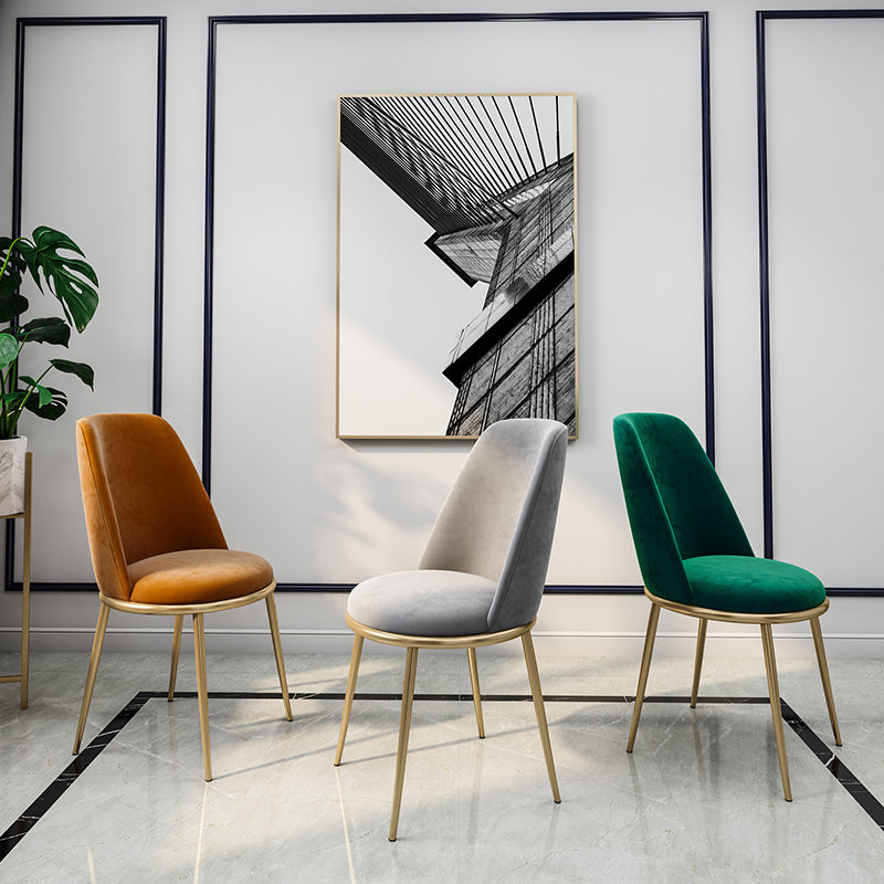 Glam Style Dining Room Chair Upholstered Dining Chair for Indoor Clearhalo 'Dining Chairs' 'Dining Tables & Seating' 'dining_chair' 'furn' 'furn_dining_chair' 'Furniture' 'furniture_dining_chair' 'Kitchen & Dining Furniture' 5033561