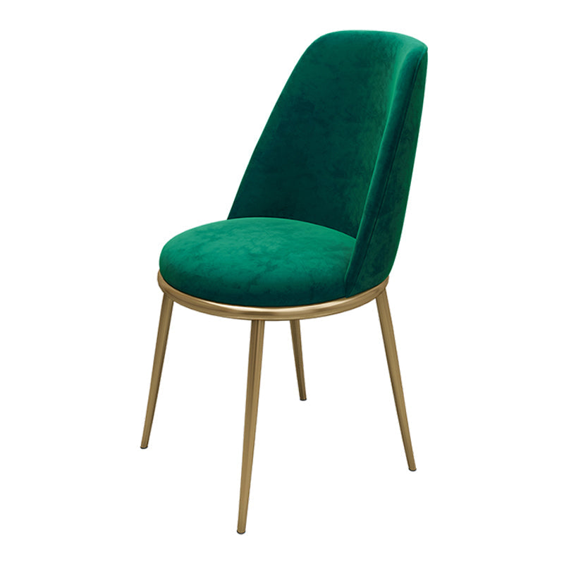 Glam Style Dining Room Chair Upholstered Dining Chair for Indoor Green 1 Piece Clearhalo 'Dining Chairs' 'Dining Tables & Seating' 'dining_chair' 'furn' 'furn_dining_chair' 'Furniture' 'furniture_dining_chair' 'Kitchen & Dining Furniture' 5033565