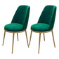 Glam Style Dining Room Chair Upholstered Dining Chair for Indoor Green 2 Piece Set Clearhalo 'Dining Chairs' 'Dining Tables & Seating' 'dining_chair' 'furn' 'furn_dining_chair' 'Furniture' 'furniture_dining_chair' 'Kitchen & Dining Furniture' 5033567
