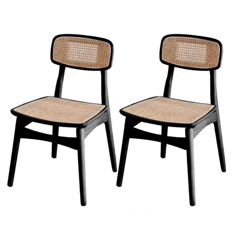Modern Style Side Chair Solid Wood Restaurant Dining Side Chair Black 2 Piece Set Clearhalo 'Dining Chairs' 'Dining Tables & Seating' 'dining_chair' 'furn' 'furn_dining_chair' 'Furniture' 'furniture_dining_chair' 'Kitchen & Dining Furniture' 5033581