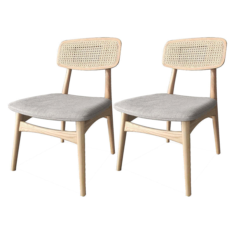 Modern Style Side Chair Solid Wood Restaurant Dining Side Chair Grey 2 Piece Set Clearhalo 'Dining Chairs' 'Dining Tables & Seating' 'dining_chair' 'furn' 'furn_dining_chair' 'Furniture' 'furniture_dining_chair' 'Kitchen & Dining Furniture' 5033582