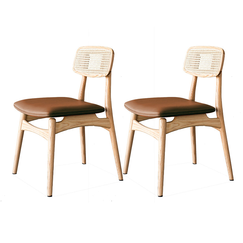 Modern Style Side Chair Solid Wood Restaurant Dining Side Chair Coffee 2 Piece Set Clearhalo 'Dining Chairs' 'Dining Tables & Seating' 'dining_chair' 'furn' 'furn_dining_chair' 'Furniture' 'furniture_dining_chair' 'Kitchen & Dining Furniture' 5033584