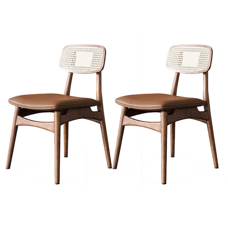 Modern Style Side Chair Solid Wood Restaurant Dining Side Chair Dark Coffee 2 Piece Set Clearhalo 'Dining Chairs' 'Dining Tables & Seating' 'dining_chair' 'furn' 'furn_dining_chair' 'Furniture' 'furniture_dining_chair' 'Kitchen & Dining Furniture' 5033587