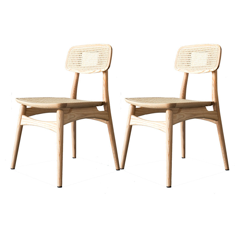 Modern Style Side Chair Solid Wood Restaurant Dining Side Chair Natural 2 Piece Set Clearhalo 'Dining Chairs' 'Dining Tables & Seating' 'dining_chair' 'furn' 'furn_dining_chair' 'Furniture' 'furniture_dining_chair' 'Kitchen & Dining Furniture' 5033588