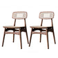 Modern Style Side Chair Solid Wood Restaurant Dining Side Chair Walnut 2 Piece Set Clearhalo 'Dining Chairs' 'Dining Tables & Seating' 'dining_chair' 'furn' 'furn_dining_chair' 'Furniture' 'furniture_dining_chair' 'Kitchen & Dining Furniture' 5033590