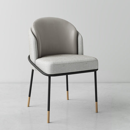 Fabric Dining Side Chair Glam Style Dining Chair for Dining Room Grey 1 Piece Clearhalo 'Dining Chairs' 'Dining Tables & Seating' 'dining_chair' 'furn' 'furn_dining_chair' 'Furniture' 'furniture_dining_chair' 'Kitchen & Dining Furniture' 5033603