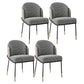 Fabric Dining Side Chair Glam Style Dining Chair for Dining Room Black-Gray 4 Piece Set Clearhalo 'Dining Chairs' 'Dining Tables & Seating' 'dining_chair' 'furn' 'furn_dining_chair' 'Furniture' 'furniture_dining_chair' 'Kitchen & Dining Furniture' 5033612