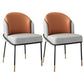Fabric Dining Side Chair Glam Style Dining Chair for Dining Room Gray-Orange 2 Piece Set Clearhalo 'Dining Chairs' 'Dining Tables & Seating' 'dining_chair' 'furn' 'furn_dining_chair' 'Furniture' 'furniture_dining_chair' 'Kitchen & Dining Furniture' 5033623