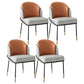 Fabric Dining Side Chair Glam Style Dining Chair for Dining Room Gray-Orange 4 Piece Set Clearhalo 'Dining Chairs' 'Dining Tables & Seating' 'dining_chair' 'furn' 'furn_dining_chair' 'Furniture' 'furniture_dining_chair' 'Kitchen & Dining Furniture' 5033624