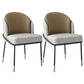 Fabric Dining Side Chair Glam Style Dining Chair for Dining Room Gray-Brown 2 Piece Set Clearhalo 'Dining Chairs' 'Dining Tables & Seating' 'dining_chair' 'furn' 'furn_dining_chair' 'Furniture' 'furniture_dining_chair' 'Kitchen & Dining Furniture' 5033626