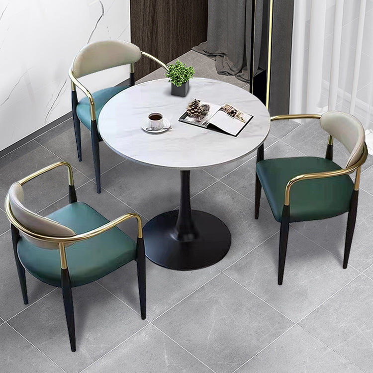 Glam Style Arm Chair Open Back Indoor Dining Chair (Set of 2/4) Clearhalo 'Dining Chairs' 'Dining Tables & Seating' 'dining_chair' 'furn' 'furn_dining_chair' 'Furniture' 'furniture_dining_chair' 'Kitchen & Dining Furniture' 5033631