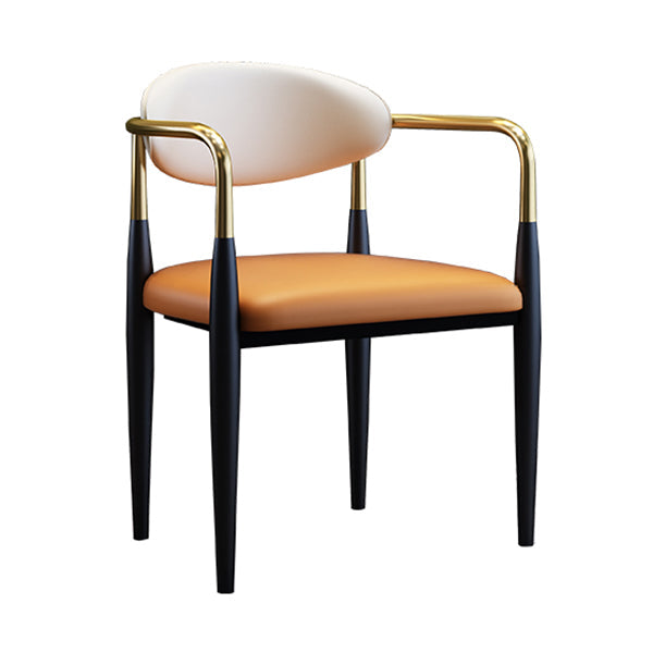 Glam Style Arm Chair Open Back Indoor Dining Chair (Set of 2/4) Clearhalo 'Dining Chairs' 'Dining Tables & Seating' 'dining_chair' 'furn' 'furn_dining_chair' 'Furniture' 'furniture_dining_chair' 'Kitchen & Dining Furniture' 5033637