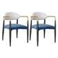 Glam Style Arm Chair Open Back Indoor Dining Chair (Set of 2/4) Blue 2 Piece Set Clearhalo 'Dining Chairs' 'Dining Tables & Seating' 'dining_chair' 'furn' 'furn_dining_chair' 'Furniture' 'furniture_dining_chair' 'Kitchen & Dining Furniture' 5033642