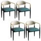 Glam Style Arm Chair Open Back Indoor Dining Chair (Set of 2/4) Lake Green 4 Piece Set Clearhalo 'Dining Chairs' 'Dining Tables & Seating' 'dining_chair' 'furn' 'furn_dining_chair' 'Furniture' 'furniture_dining_chair' 'Kitchen & Dining Furniture' 5033651