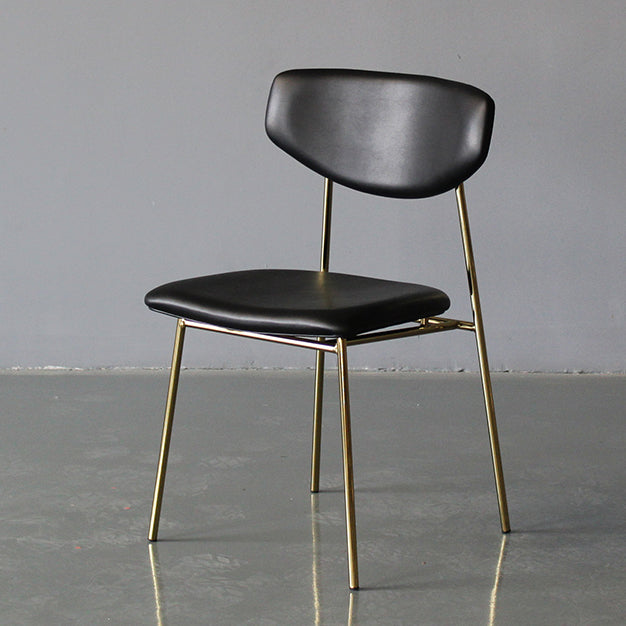 Upholstered Dining Side Chair Glam Style Dining Chair for Indoor Black-Gold 1 Piece Clearhalo 'Dining Chairs' 'Dining Tables & Seating' 'dining_chair' 'furn' 'furn_dining_chair' 'Furniture' 'furniture_dining_chair' 'Kitchen & Dining Furniture' 5033665