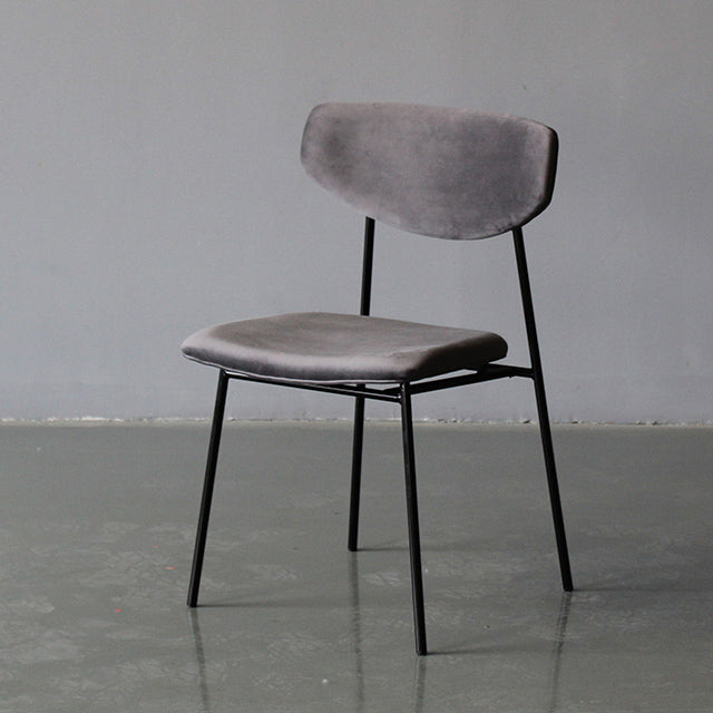 Upholstered Dining Side Chair Glam Style Dining Chair for Indoor Black-Gray 1 Piece Clearhalo 'Dining Chairs' 'Dining Tables & Seating' 'dining_chair' 'furn' 'furn_dining_chair' 'Furniture' 'furniture_dining_chair' 'Kitchen & Dining Furniture' 5033670