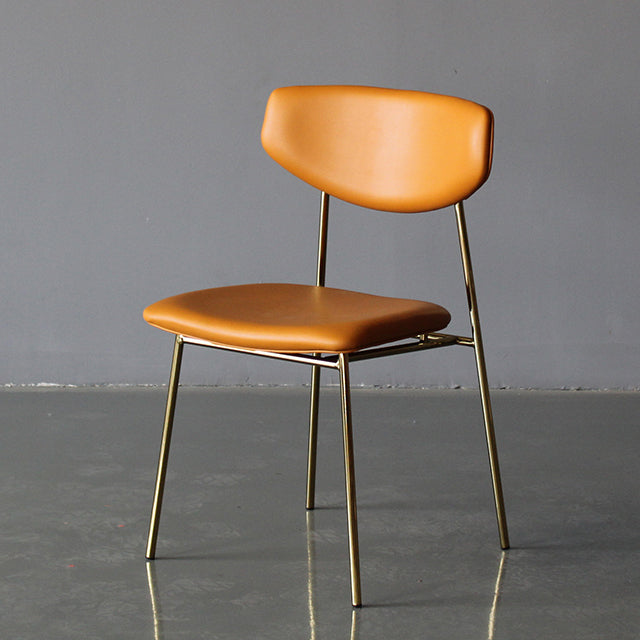 Upholstered Dining Side Chair Glam Style Dining Chair for Indoor Orange 1 Piece Clearhalo 'Dining Chairs' 'Dining Tables & Seating' 'dining_chair' 'furn' 'furn_dining_chair' 'Furniture' 'furniture_dining_chair' 'Kitchen & Dining Furniture' 5033675