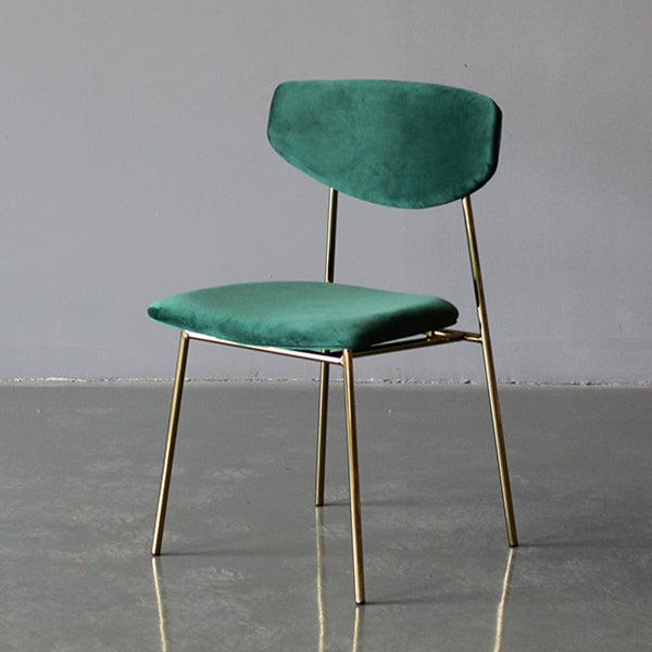 Upholstered Dining Side Chair Glam Style Dining Chair for Indoor Green Gold 1 Piece Clearhalo 'Dining Chairs' 'Dining Tables & Seating' 'dining_chair' 'furn' 'furn_dining_chair' 'Furniture' 'furniture_dining_chair' 'Kitchen & Dining Furniture' 5033679