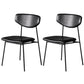 Upholstered Dining Side Chair Glam Style Dining Chair for Indoor Black 2 Piece Set Clearhalo 'Dining Chairs' 'Dining Tables & Seating' 'dining_chair' 'furn' 'furn_dining_chair' 'Furniture' 'furniture_dining_chair' 'Kitchen & Dining Furniture' 5033687
