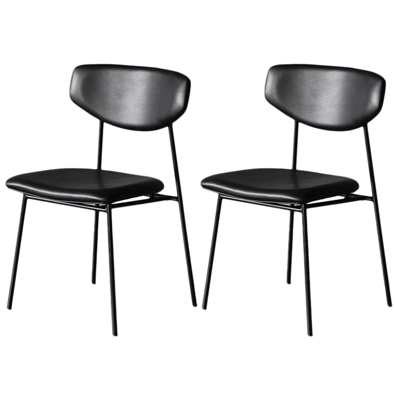 Upholstered Dining Side Chair Glam Style Dining Chair for Indoor Black 2 Piece Set Clearhalo 'Dining Chairs' 'Dining Tables & Seating' 'dining_chair' 'furn' 'furn_dining_chair' 'Furniture' 'furniture_dining_chair' 'Kitchen & Dining Furniture' 5033687