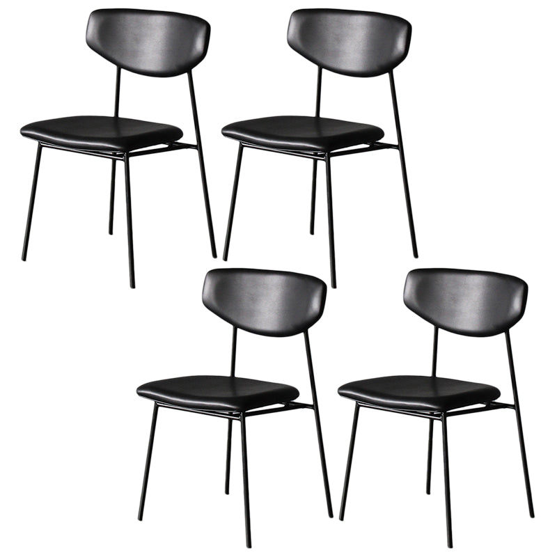Upholstered Dining Side Chair Glam Style Dining Chair for Indoor Black 4 Piece Set Clearhalo 'Dining Chairs' 'Dining Tables & Seating' 'dining_chair' 'furn' 'furn_dining_chair' 'Furniture' 'furniture_dining_chair' 'Kitchen & Dining Furniture' 5033688