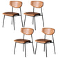 Upholstered Dining Side Chair Glam Style Dining Chair for Indoor Brown 4 Piece Set Clearhalo 'Dining Chairs' 'Dining Tables & Seating' 'dining_chair' 'furn' 'furn_dining_chair' 'Furniture' 'furniture_dining_chair' 'Kitchen & Dining Furniture' 5033690