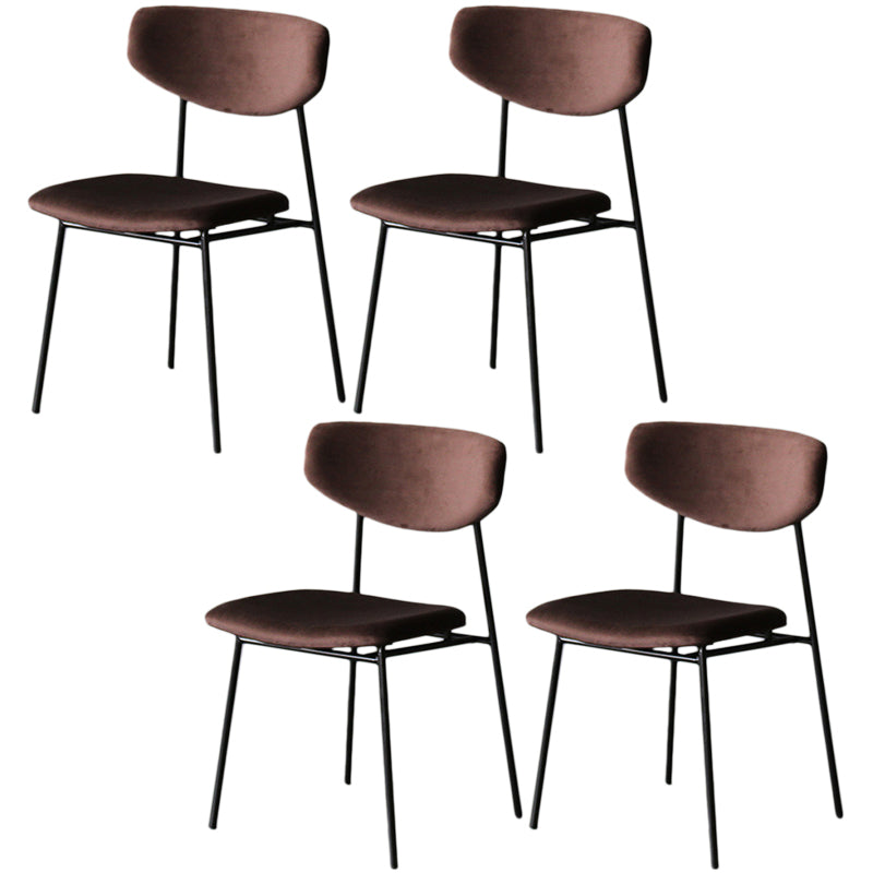 Upholstered Dining Side Chair Glam Style Dining Chair for Indoor Coffee 4 Piece Set Clearhalo 'Dining Chairs' 'Dining Tables & Seating' 'dining_chair' 'furn' 'furn_dining_chair' 'Furniture' 'furniture_dining_chair' 'Kitchen & Dining Furniture' 5033692