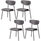 Upholstered Dining Side Chair Glam Style Dining Chair for Indoor Black-Gray 4 Piece Set Clearhalo 'Dining Chairs' 'Dining Tables & Seating' 'dining_chair' 'furn' 'furn_dining_chair' 'Furniture' 'furniture_dining_chair' 'Kitchen & Dining Furniture' 5033698
