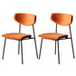 Upholstered Dining Side Chair Glam Style Dining Chair for Indoor Black-Orange 2 Piece Set Clearhalo 'Dining Chairs' 'Dining Tables & Seating' 'dining_chair' 'furn' 'furn_dining_chair' 'Furniture' 'furniture_dining_chair' 'Kitchen & Dining Furniture' 5033699