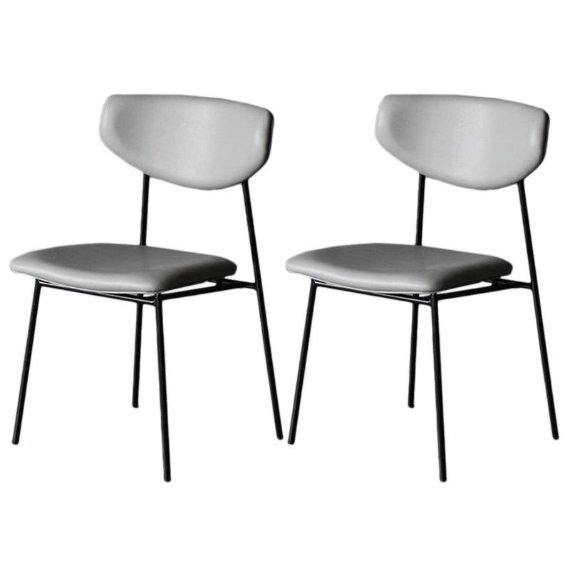 Upholstered Dining Side Chair Glam Style Dining Chair for Indoor Black Gray 2 Piece Set Clearhalo 'Dining Chairs' 'Dining Tables & Seating' 'dining_chair' 'furn' 'furn_dining_chair' 'Furniture' 'furniture_dining_chair' 'Kitchen & Dining Furniture' 5033713
