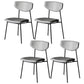 Upholstered Dining Side Chair Glam Style Dining Chair for Indoor Black Gray 4 Piece Set Clearhalo 'Dining Chairs' 'Dining Tables & Seating' 'dining_chair' 'furn' 'furn_dining_chair' 'Furniture' 'furniture_dining_chair' 'Kitchen & Dining Furniture' 5033714