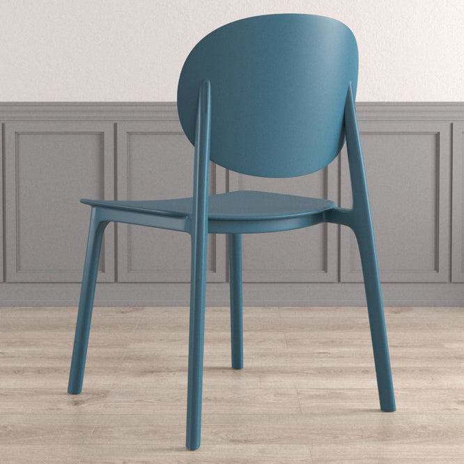 Scandinavian Plastic Armless Chair Open Back Dining Room Chair Clearhalo 'Dining Chairs' 'Dining Tables & Seating' 'dining_chair' 'furn' 'furn_dining_chair' 'Furniture' 'furniture_dining_chair' 'Kitchen & Dining Furniture' 5033736