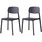 Scandinavian Plastic Armless Chair Open Back Dining Room Chair Black 2 Piece Set Clearhalo 'Dining Chairs' 'Dining Tables & Seating' 'dining_chair' 'furn' 'furn_dining_chair' 'Furniture' 'furniture_dining_chair' 'Kitchen & Dining Furniture' 5033745